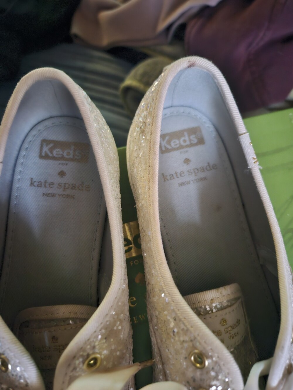 Kate Spade Glitter Cream Keds - Picture 5 of 8
